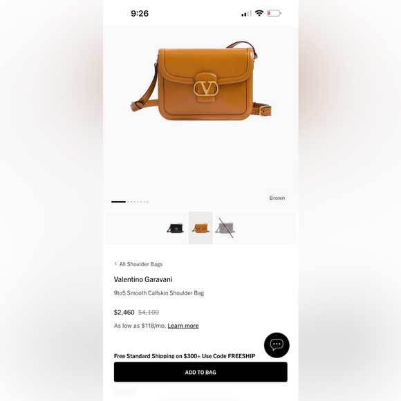 Valentino 9to5 Suede brown shoulder bag - Picture 6 of 6